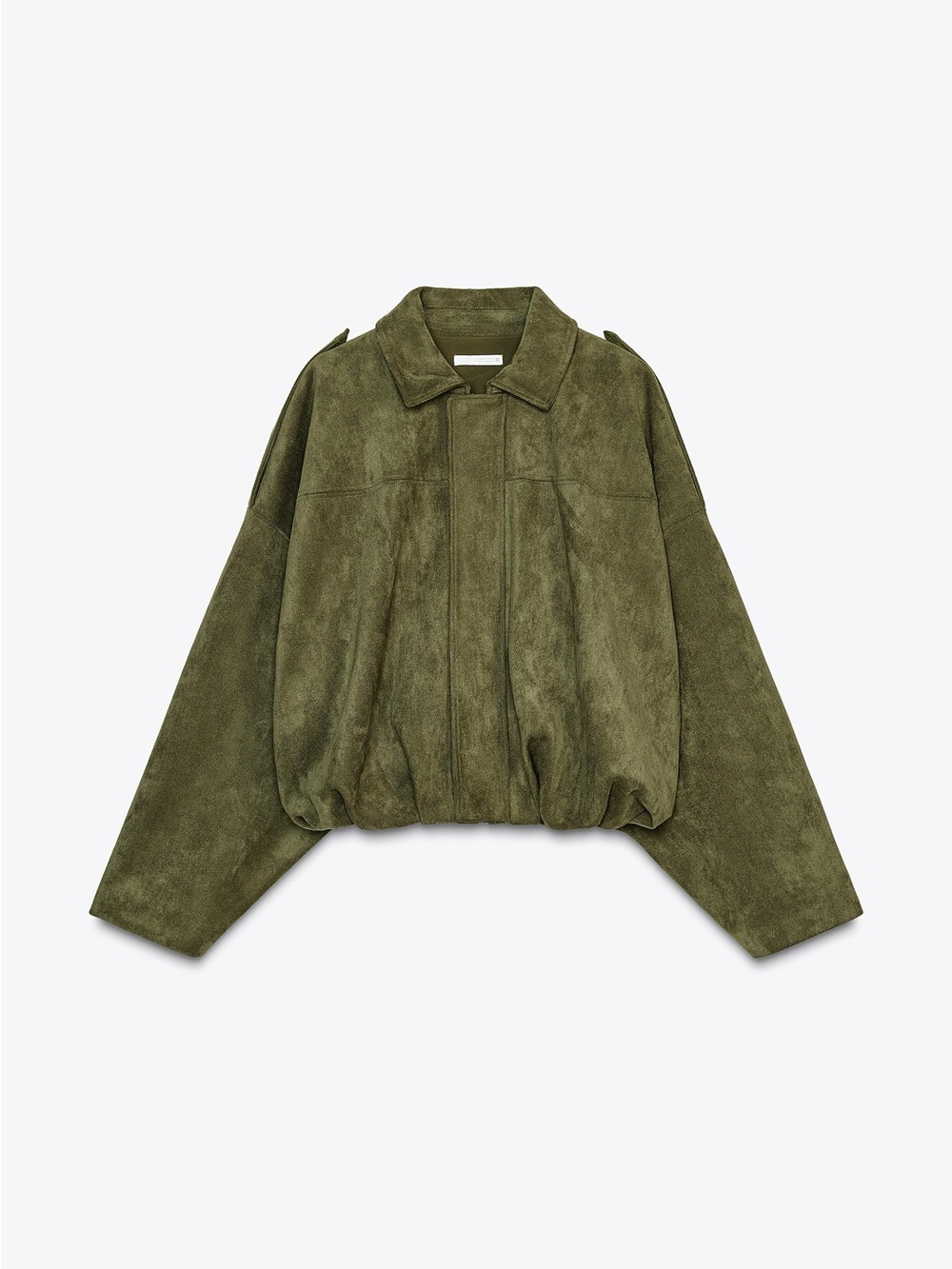 Zara suede jacket in khaki